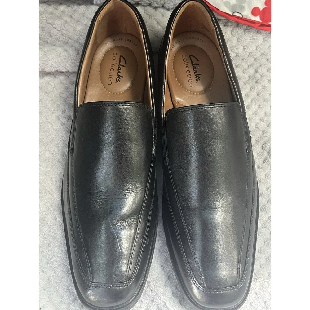 Clarks Men Dress Shoes Slip on‎ Black Size 11.5 21938